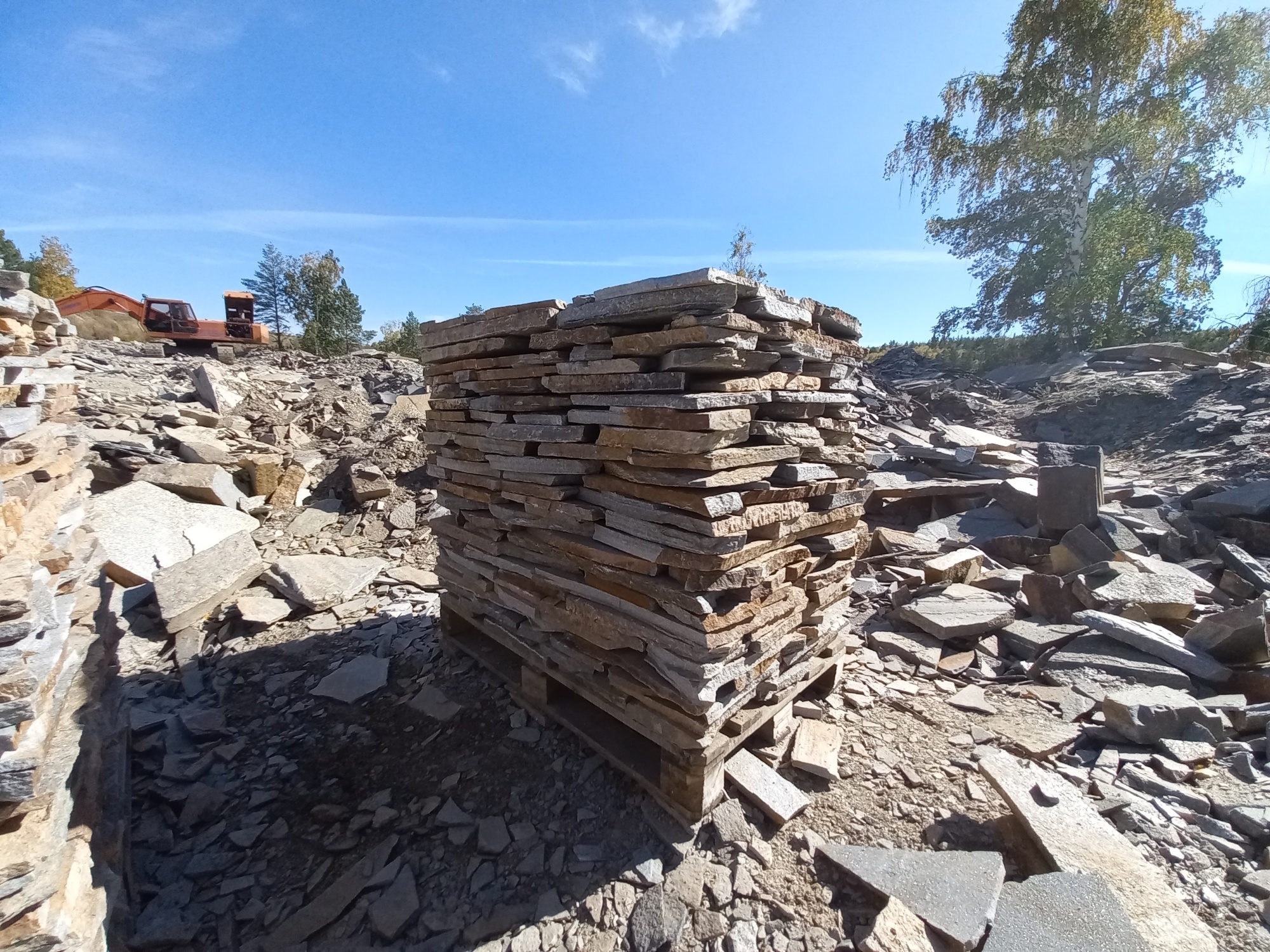 Плитняк златолит серебристый для мощения на бетон купить в Орле