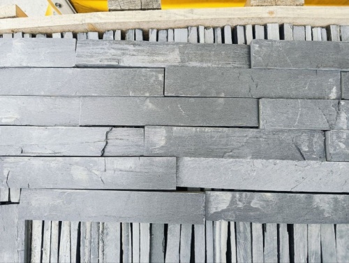 Плитка чёрная из натурального камня фасадная 30 см * 5 см, толщина 7 мм -30 мм купить в Орле