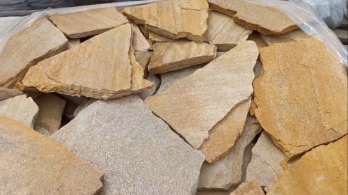 Плитняк златолит жёлтый для цоколя купить в Орле