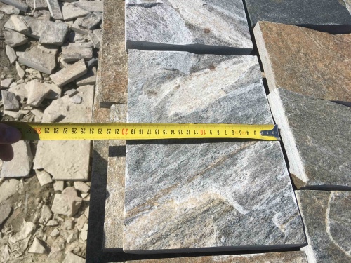 Плитка пилёная златолит Уральский для цоколя, отмостки купить в Орле